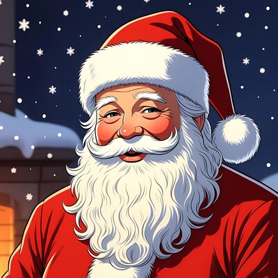 Smiling Santa Claus illustration