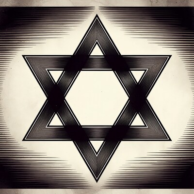 Black Star of David Symbol