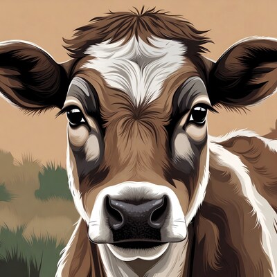 Cute Holstein Calf Portrait