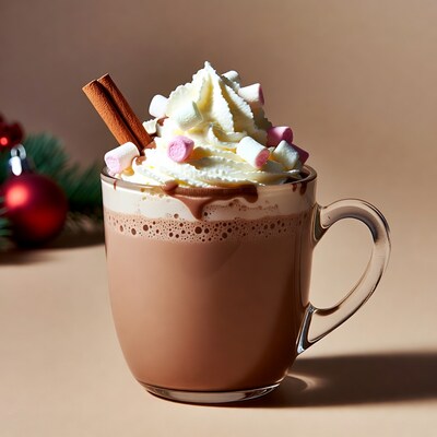 Hot Chocolate with Whipped Cream and Marshmallows