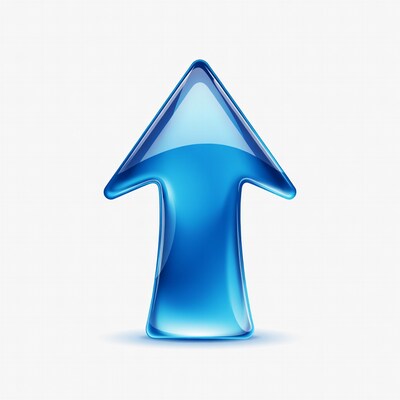Shiny Blue Up Arrow