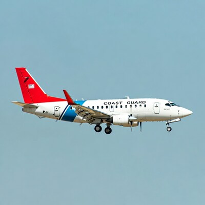 US Coast Guard Plane Flying