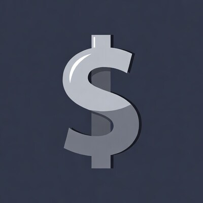 Shiny Silver Dollar Sign Icon