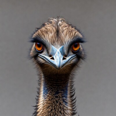 Close-up Emu Portrait