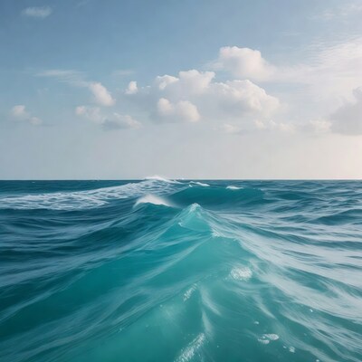 Ocean Waves Under Blue Sky