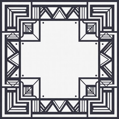 Art Deco Blank Frame Border
