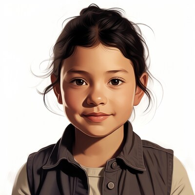 Asian girl smiling portrait