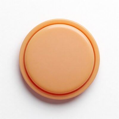 Orange Button on White Background