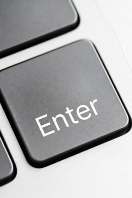 Black Enter Key on Keyboard