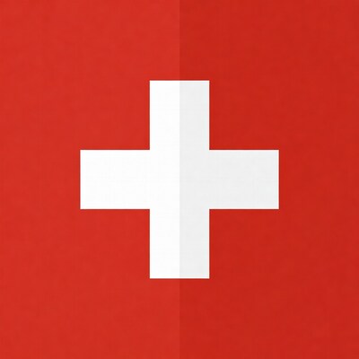 Swiss Flag with White Cross