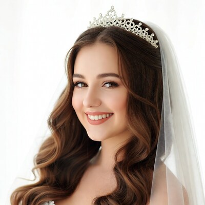 Bride with tiara and veil