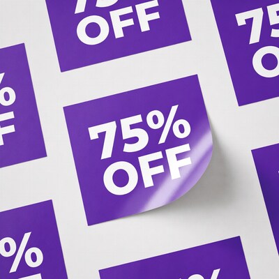75% Off Purple Stickers