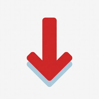 Red Down Arrow Icon