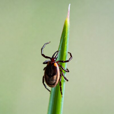 Tick on Grass Blade