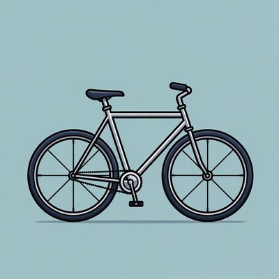 Line art bicycle illustration