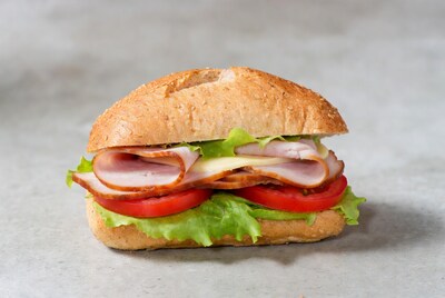 Ham and Cheese Sandwich with Lettuce Tomato