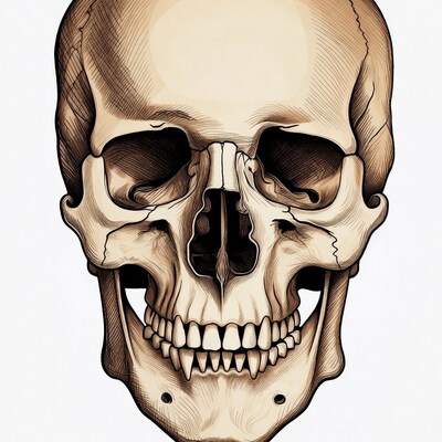 Vampire Skull Illustration