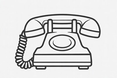Vintage rotary phone illustration