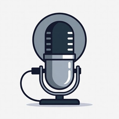 Microphone on Stand Illustration