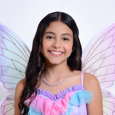 Girl in fairy costume with wings