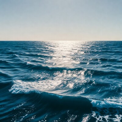 Ocean Waves with Sun Glint