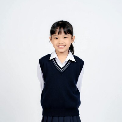 Asian girl in school uniform