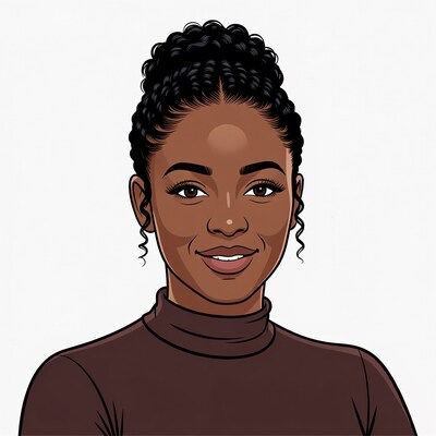 Smiling African-American woman illustration