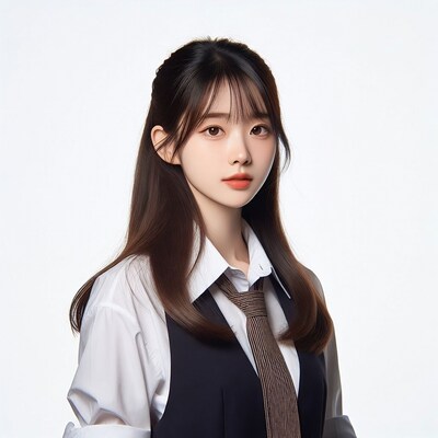 Asian woman in school uniform