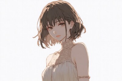 Anime girl with bob haircut