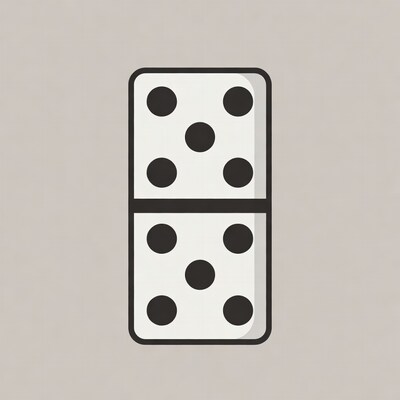 Double-six domino tile
