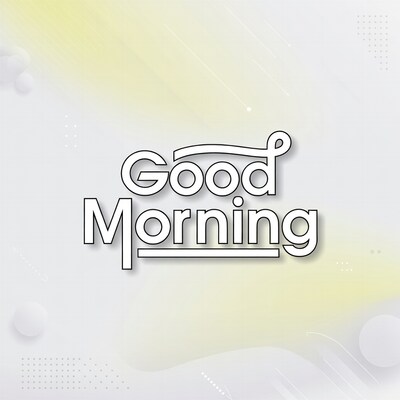 Good Morning Text Illustration