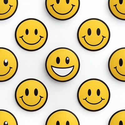 Yellow Smiley Faces Pattern