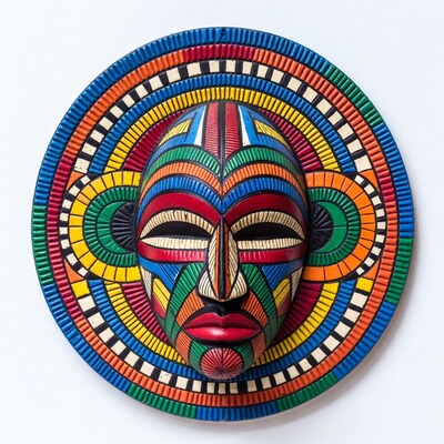 Colorful African Tribal Mask