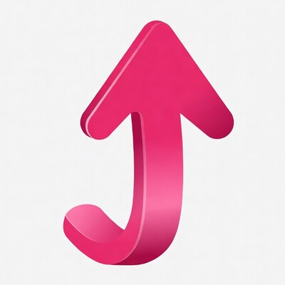 Pink 3D Up Arrow