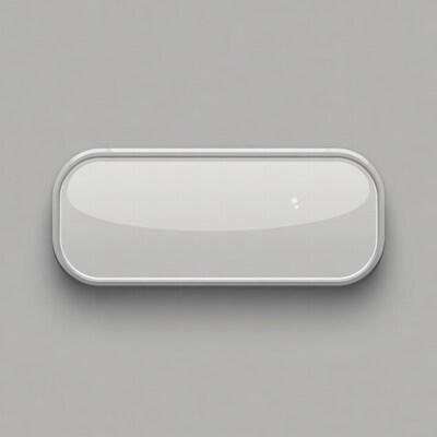 Shiny White Oval Button