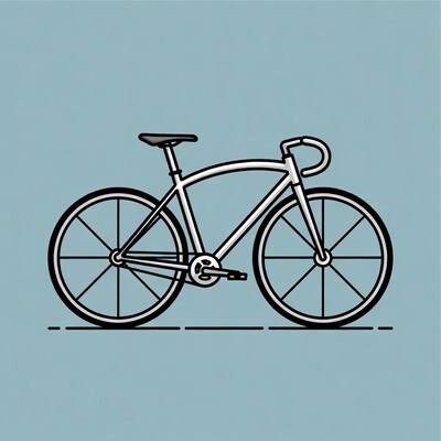 Line Art Fixed Gear Bicycle