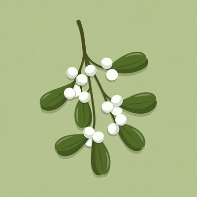 Mistletoe Sprig Illustration