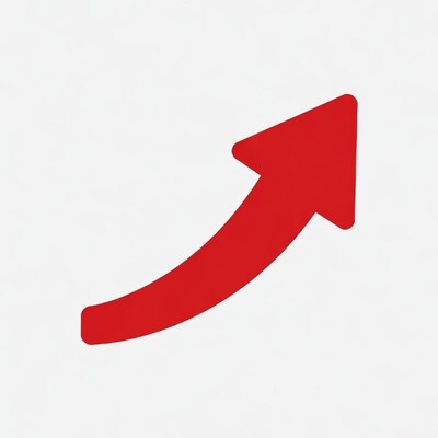 Red Curved Arrow Icon