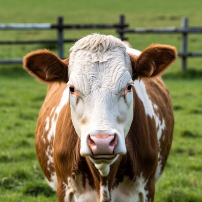 Holstein cow by wooden fence