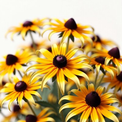 Cluster of Black-Eyed Susan Flowers