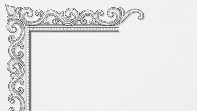 Ornate Gray Frame Border Illustration