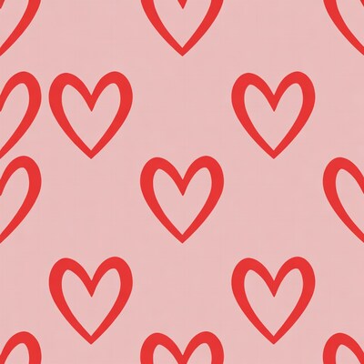 Pink Heart Pattern Background