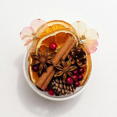 Christmas Citrus Bowl Arrangement