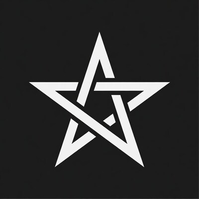 White Interlaced Star Icon