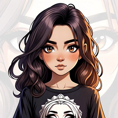Anime girl with paper crown shirt