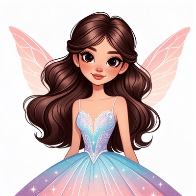 Beautiful fairy girl with wings