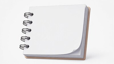 Open Blank Spiral Notebook