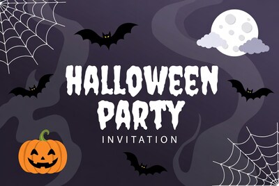Halloween Party Invitation Illustration