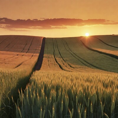 Wheat Fields at Sunset
