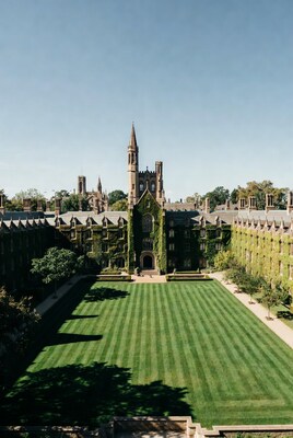 Ivy-Covered Gothic College Courtyard